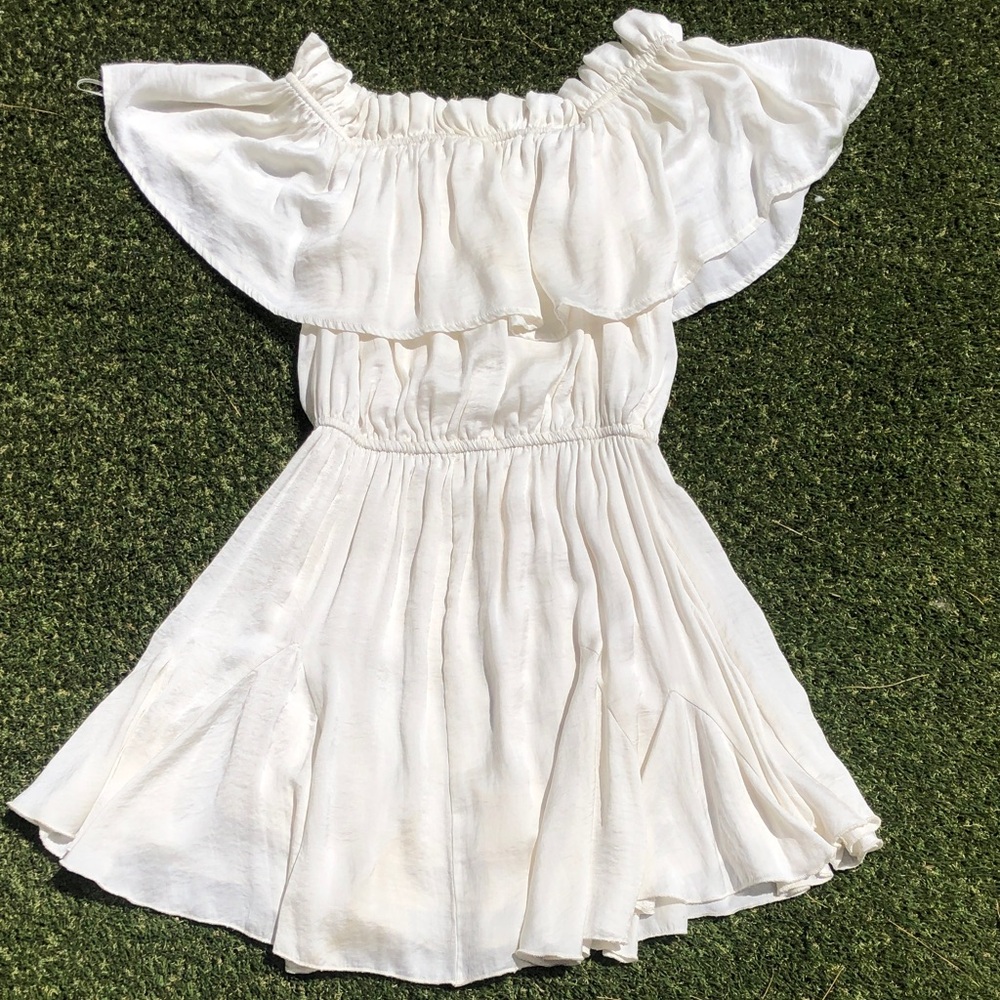 glam Off-Shoulder Ruffled Dress - Picture 1 of 2